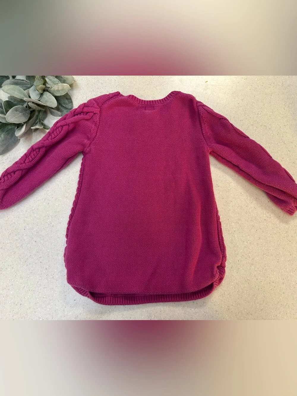Baby Gap Pink Cable Knit Sweater Dress Girls Size 4T